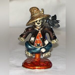 Monet Scarecrow Sculpture with Black and Brown Accents